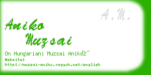 aniko muzsai business card